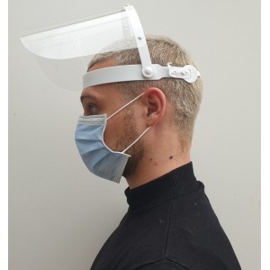 Masque de protection visière plastique multipositions