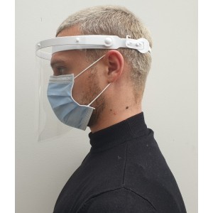 Masque de protection visière plastique multipositions