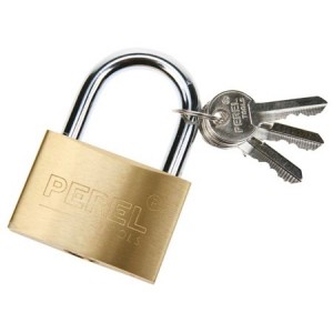 Sturdy padlock in solid...