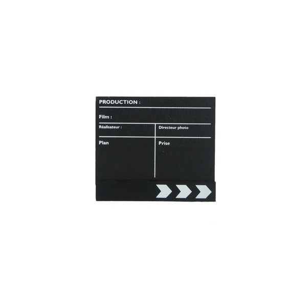 Claps cinéma noir fin de film 165x130mm
