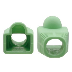 Set of 10 green CABLE BOOT...