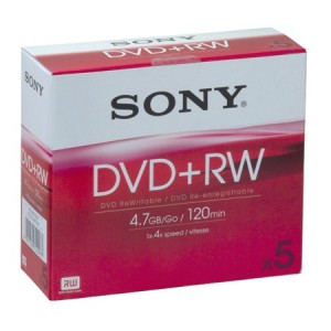 Lot de 5 DVD+RW SONY...