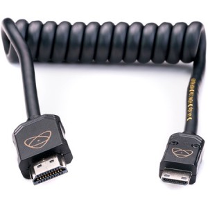 Male HDMI coiled cord -...