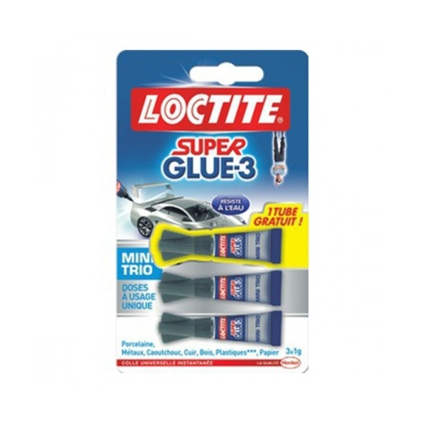 Loctite Colle liquide super glue 3 (3x1g)